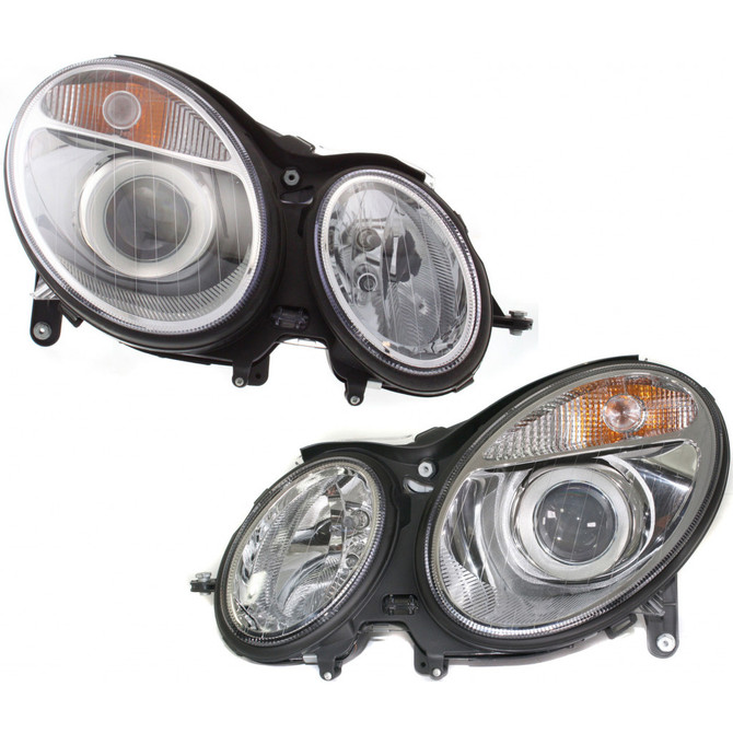CarLights360: For Mercedes-Benz E500 Headlight 2004 2005 Pair Driver and Passenger Side CAPA Certified For MB2502108 | MB2503108 (PLX-M1-339-1125L-AC-CL360A3)