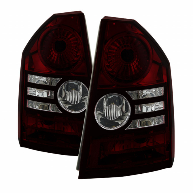 Spyder For Chrysler 300 2008-2010 Xtune Tail Lights Pair Red Smoked | 9033834