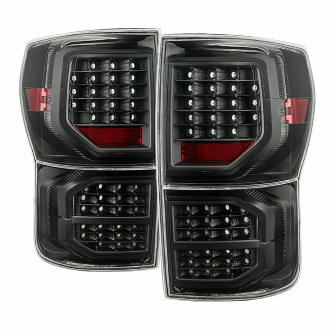 Xtune For Toyota Tundra 2007-2013 Tail Lights Pair LED Black ALT-JH-TTU07-LED-G2-BK | 9034466