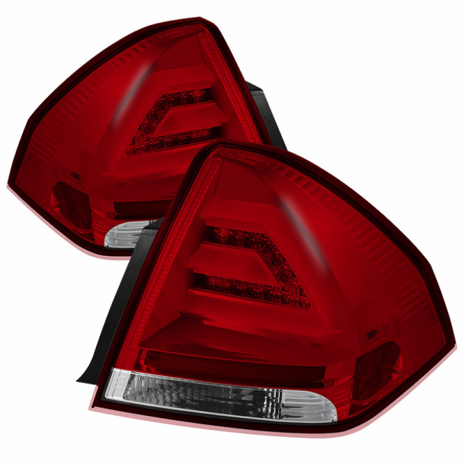 Spyder For Chevy Impala 2006-2013 LED Tail Lights Pair Red Clear ALT-YD-CHIP06-LED-RC | 5076403