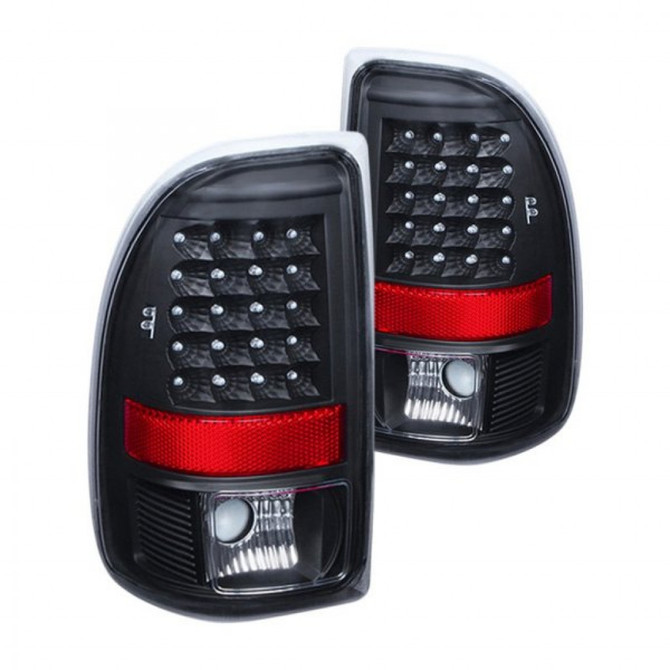 Xtune For Dodge Dakota 1997-2004 Tail Lights Pair LED Black ALT-JH-DDAK97-LED-BK | 9027017