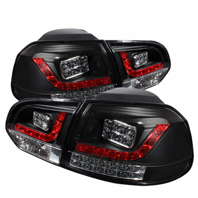 Spyder For Volkswagen Golf 2010-2013 LED Tail Lights Pair Black ALT-YD-VG10-LED-BK | 5008176