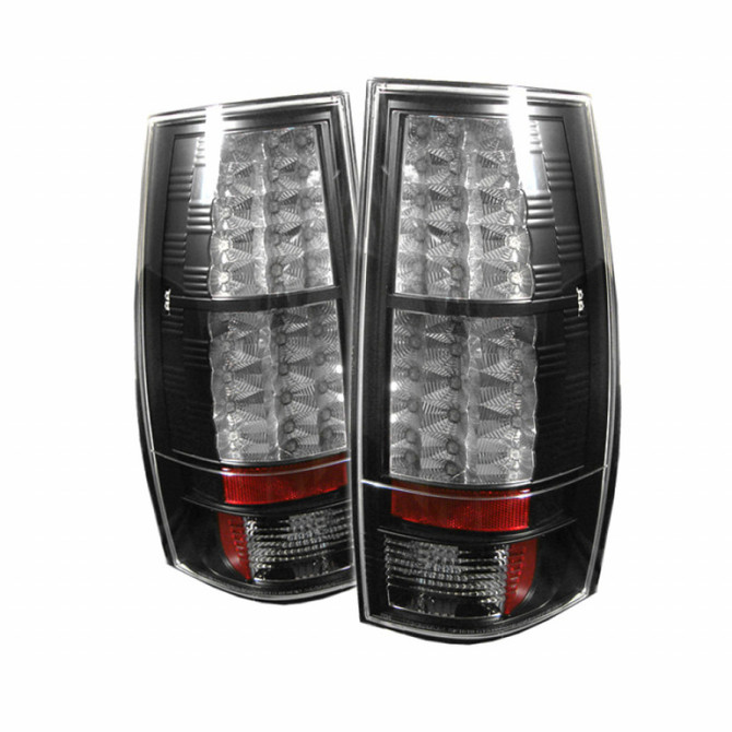 Spyder For Chevy Tahoe 2007-2014 LED Tail Lights Pair Black ALT-YD-CSUB07-LED-BK | 5002136