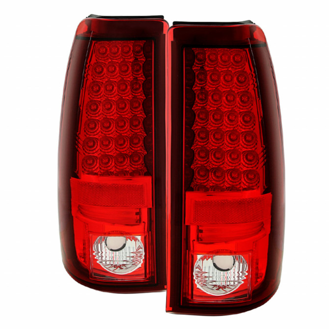 Spyder For GMC Sierra 1500/3500 Classic 2007 LED Tail Lights Pair Red Clear | 5001740