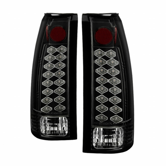 Spyder For Cadillac Escalade 1999 2000 LED Tail Lights Black ALT-YD-CCK88-LED-BK | (TLX-spy5001351-CL360A75)