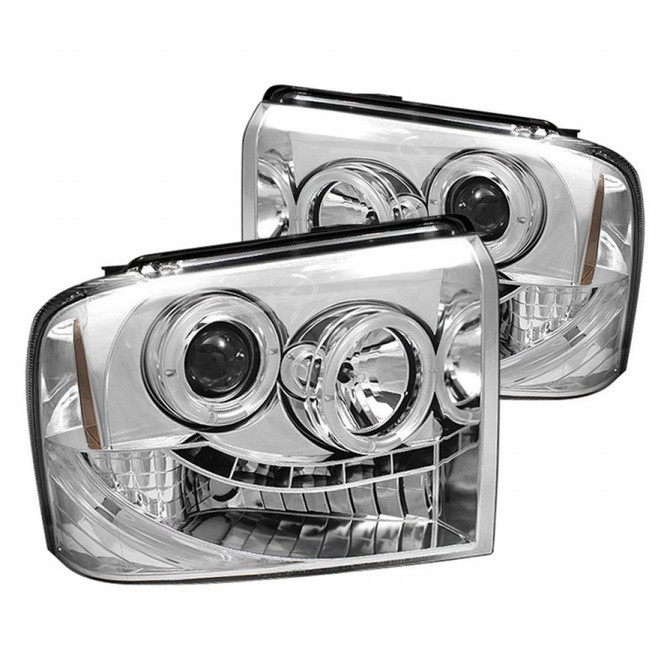 Spyder For Ford F250/350/450 Super Duty 2005-2007 Projector Headlights Pair Halo LED | 5010551