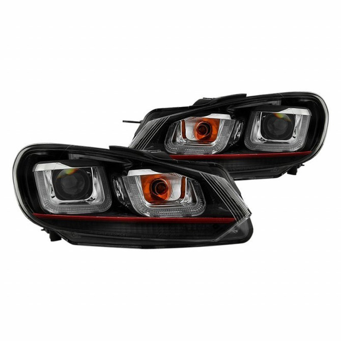 Spyder For Volkswagen Golf/GTI 2010-2013 Version 3 Projector Headlights Pair Black | 5082046