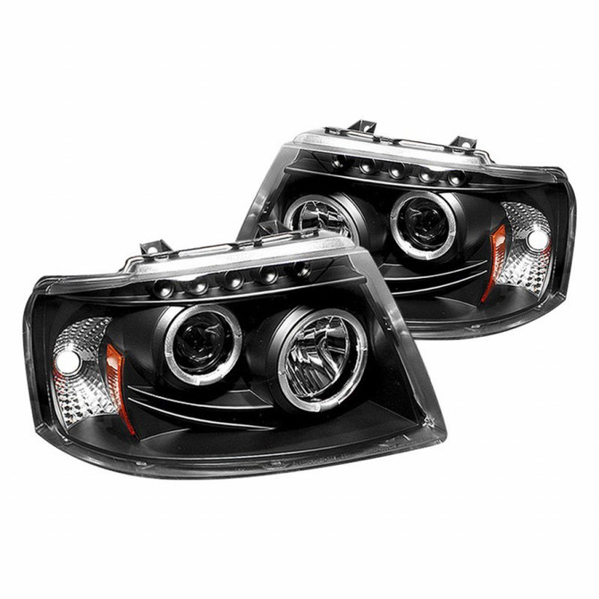 Spyder For Ford Expedition 2003-2006 Projector Headlights Pair LED Halo LED Black | 5010117