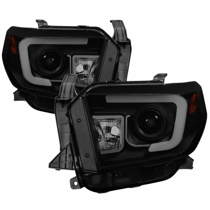 Spyder For Toyota Tundra 2014-2018 Projector Headlights Pair | Light Bar Black Smoke | 5080165