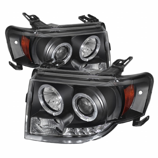 Spyder For Ford Escape 2008-2012 Projector Headlights Pair | Halogen Model DRL Black | 5074225