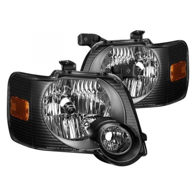 xTune For Ford Explorer 2006-2010 Headlights Pair Black | 9037238