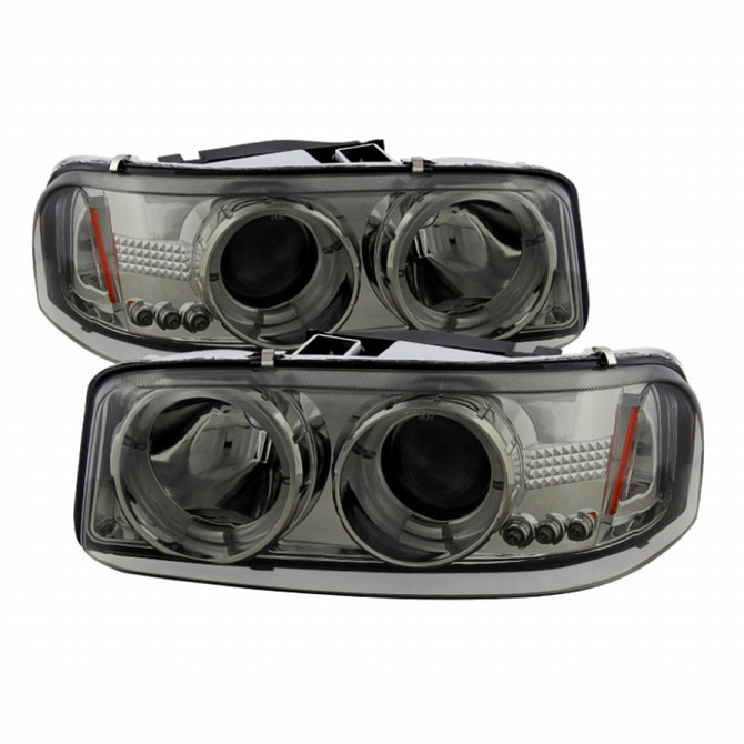 Spyder For GMC Sierra 1500/3500 Classic 2007 Projector Headlights Pair LED Smoke | 5009371
