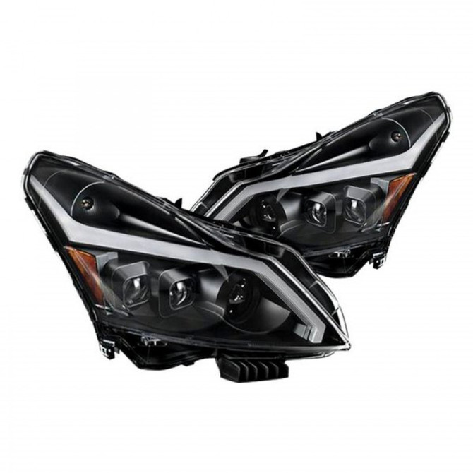 xTune For Infiniti G37 2010-2013 Headlights Pair HID Black PRO-JH-IG3507-4D-LB-BK | 9043086