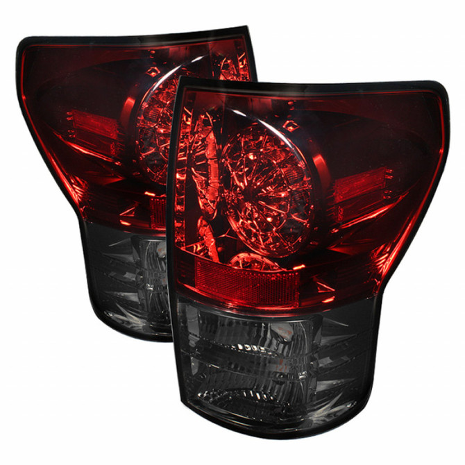 Spyder For Toyota Tundra 2007-2013 Tail Lights Pair LED Red Smoke ALT-YD-TTU07-LED-RS | 5029614