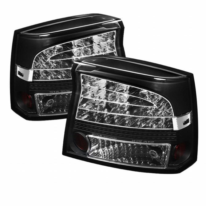 Spyder For Dodge Charger 2009-2010 Tail Lights Pair LED Black ALT-YD-DCH09-LED-BK | 5031662