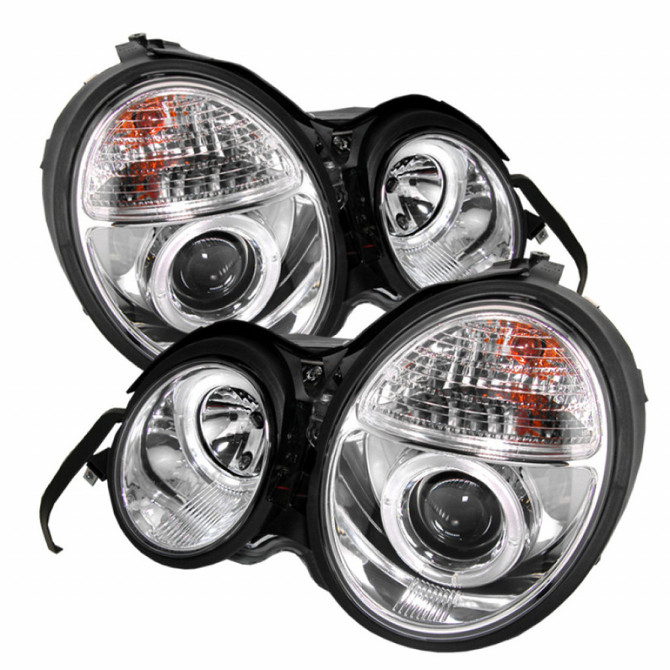 Spyder For Mercedes-Benz E-Class 1995-1999 Projector Headlights Pair LED Halo Chrome | 5011282