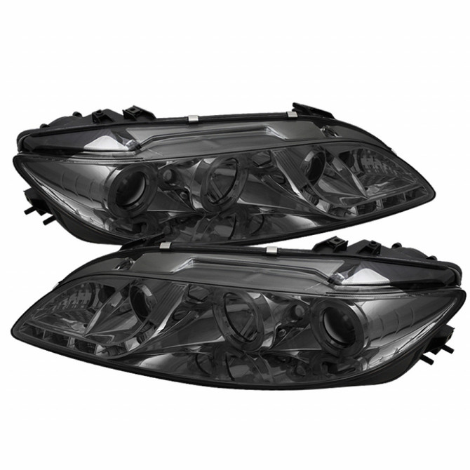 Spyder For Mazda 6 03-05 Projector Headlights Pair w/ Fog Lights Pair LED Halo DRL Smoke | 5042545