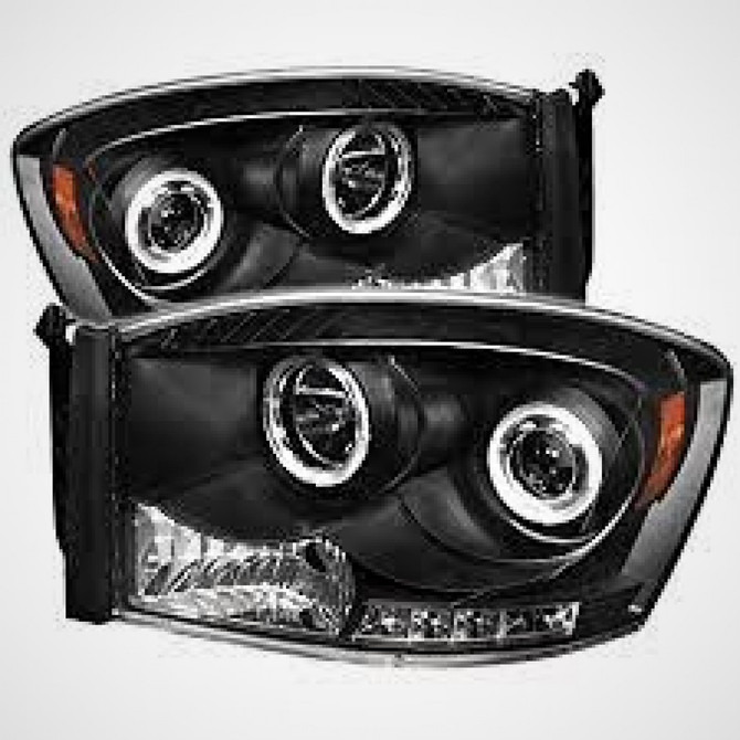 Spyder For Dodge Ram 1500/2500/3500 2006-2009 Projector Headlights Pair LED Halo | 5010001