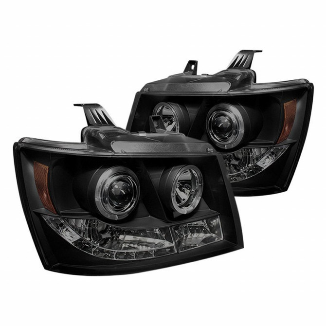 Spyder For Chevy Tahoe 2007-2014 Projector Headlights Pair LED Black Smoke | 5078346