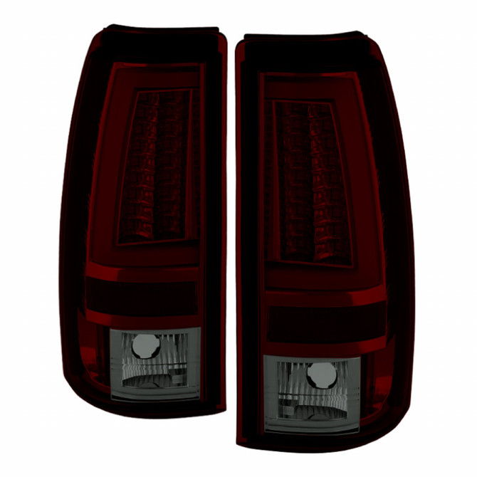 Spyder For Chevy Silverado 1500 Classic 2007 Tail Lights Pair Version 2 LED Red Smoke | 5081933