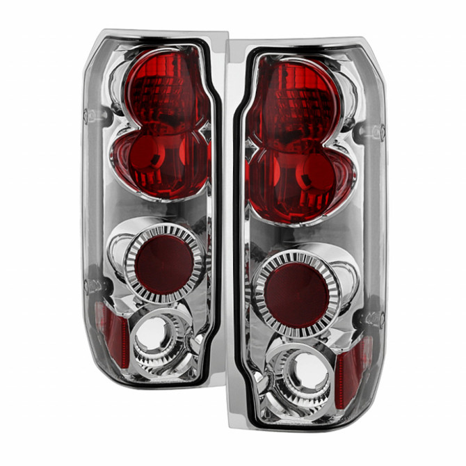 Spyder For Ford Bronco 1988-1996 Euro Style Tail Lights Pair | Chrome | 5003317