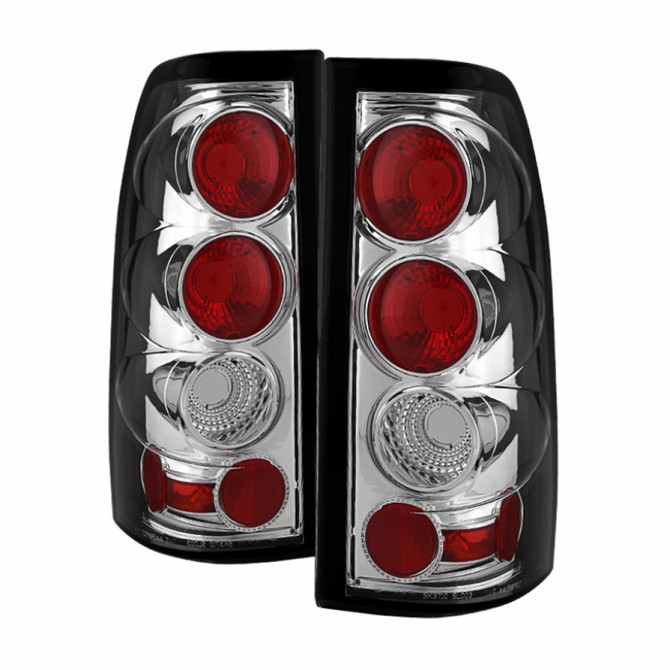 Spyder For Chevy Silverado 1500/2500 HD Classic 2007 Euro Tail Light Pair Chrome | 5001702