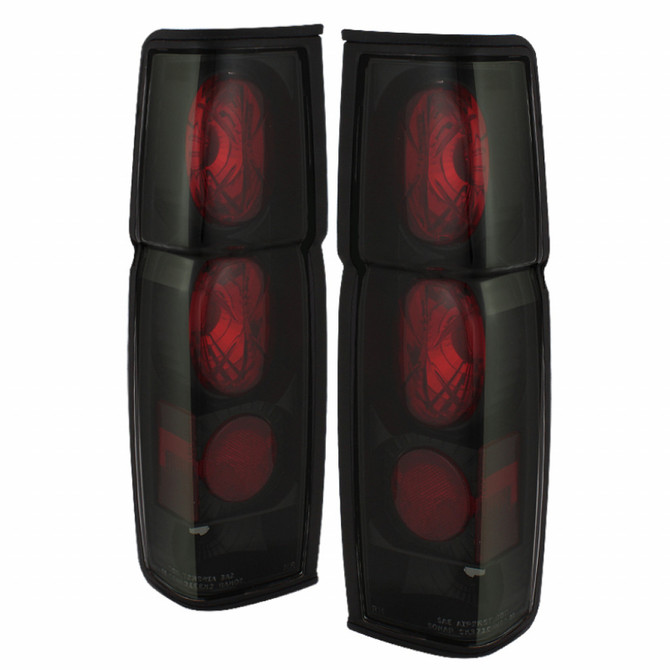 Spyder For Nissan Hardbody 1986-1997 Euro Style Tail Lights Pair | Black Smoke | 5078216