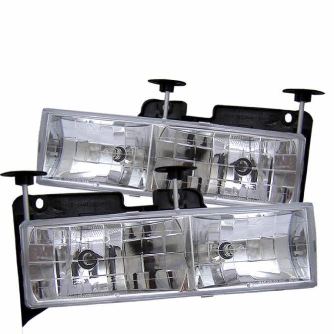 Spyder For GMC Yukon 1992-1999 Crystal Glass Headlights | Pair | Chrome | HD-YD-CCK88-C | 5012388