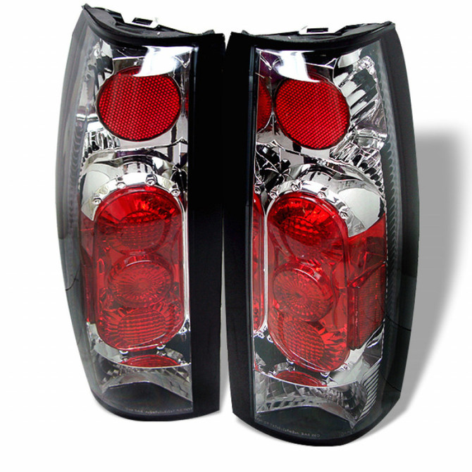 Spyder For Cadillac Escalade 1999 2000 Euro Style Tail Lights | Chrome | (TLX-spy5001337-CL360A80)