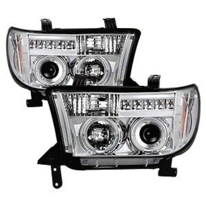 Spyder For Toyota Sequoia 2008-2013 Projector Headlights Pair LED Halo LED Chrome | 5012036