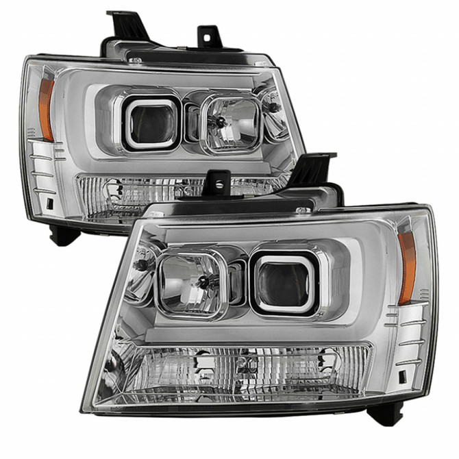 Spyder For Chevy Suburban 1500 | 2007-2014 V2 Projector Headlights Pair Chrome | 5082572