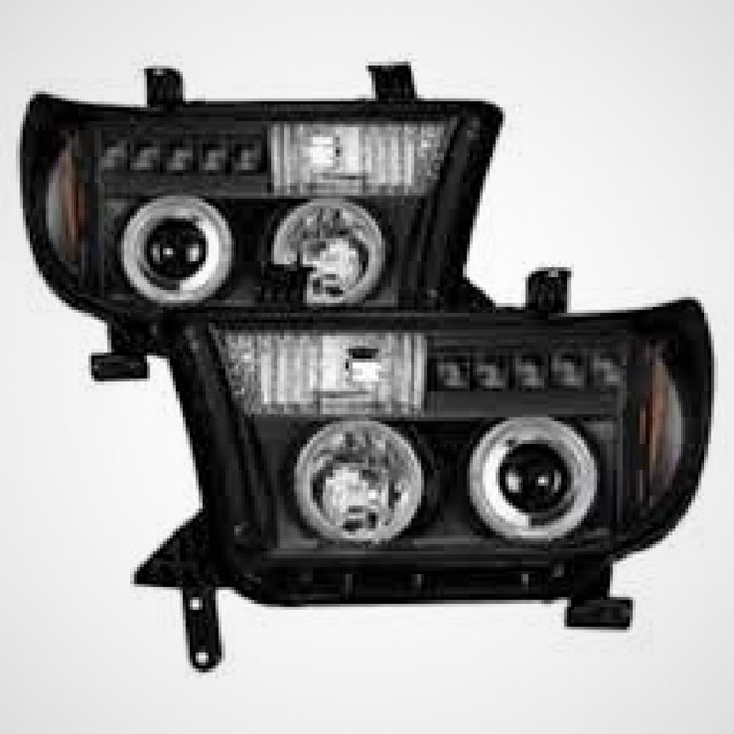 Spyder For Toyota Sequoia 2008-2013 Projector Headlights Pair LED Halo LED Black | 5012029