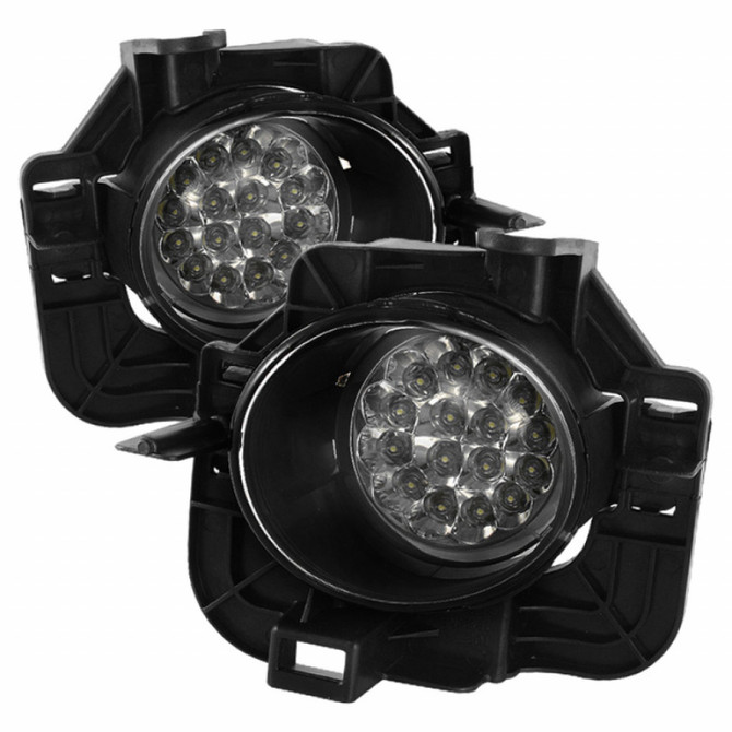 Spyder For Nissan Altima 2007-2009 Fog Light Pair LED Clear w/Switch FL-LED-NA07-4D-C | 5015723