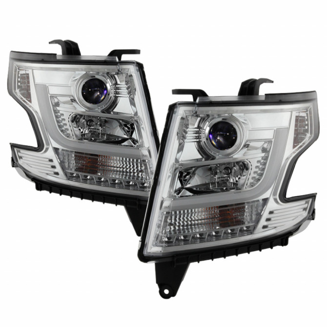 Spyder For Chevy Tahoe 2015 2016 Projector Headlights Pair DRL LED Chrome | 5082534