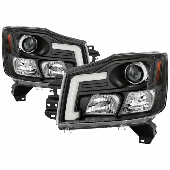 Spyder For Nissan Titan 2004-2015 V2 Projector Headlights Pair Black | 5085504