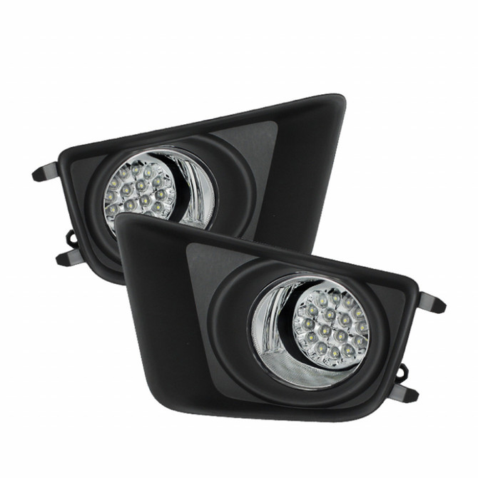 Spyder For Toyota Tacoma 2012-2015 Fog Light Pair LED Clear w/Switch FL-LED-TTA2012-C | 5075154