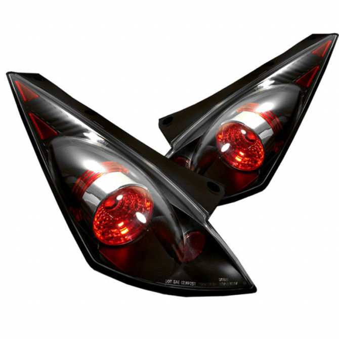 Spyder For Nissan 350Z 2003-2005 Euro Style Tail Lights Pair Black ALT-YD-N350Z02-BK | 5006684
