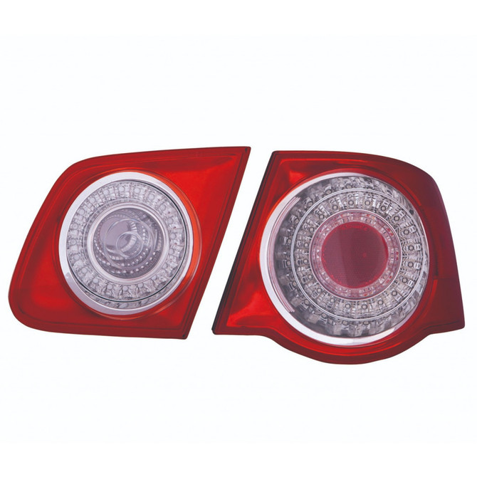 For Volkswagen Jetta 2006-2009 Tail Light Unit Passenger Side Red/Clear Lens LED Type Set VW2811110 (CLX-M1-440-1985FXUSVCR)