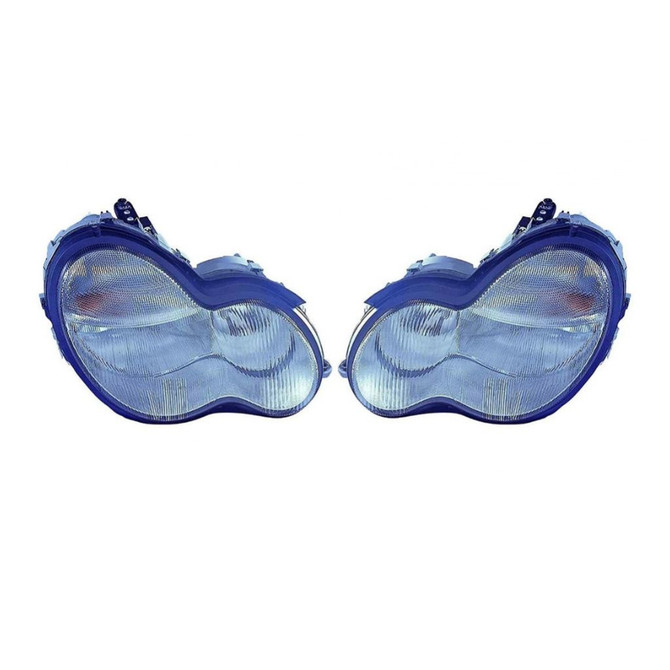 CarLights360: For Mercedes-Benz C32 AMG Headlight 2002 2003 2004 Pair Driver and Passenger Side DOT Certified For MB2502118 | MB2503118 (PLX-M1-339-1107L-AF-CL360A2)