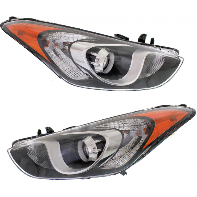 Fits 2013-2017 Hyundai Elantra GT Headlight Driver and Passenger Side DOT Certified Bulbs Included HY2502173 HY2503173 | 92101-A5050, 92102-A5050 ;GT; Hatchback (PLX-M0-20-9378-00-1)