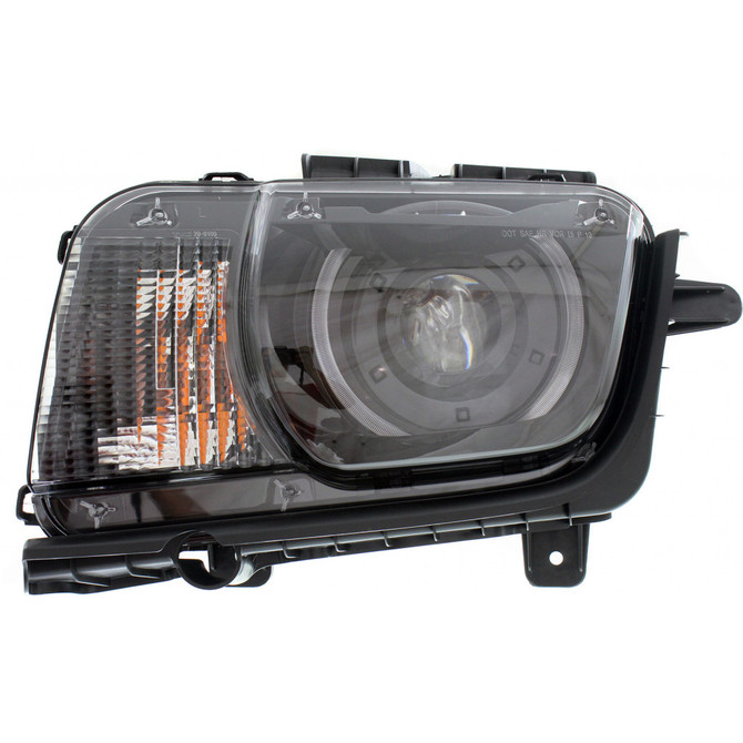 CarLights360: For 2011 2012 2013 Chevy Camaro Headlight Assembly w/Bulbs HID Type Black Housing DOT Certified (CLX-M1-334-1168L-AFH2-CL360A2-PARENT1)