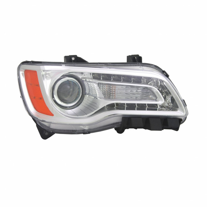 CarLights360: For 2011 2012 2013 2014 Chrysler 300 Headlight Assembly DOT Certified Chrome Bezel w/Bulbs Halogen Type (CLX-M0-20-9218-00-1-CL360A1-PARENT1)