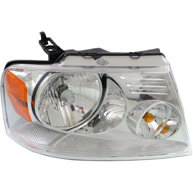 Karparts360 Replacement For Lin-coln Ma-rk LT Headlight Assembly 2006 2007 2008 | w/ Chrome Trim | New Body Style | CAPA (CLX-M0-USA-F100112Q-CL360A71-PARENT1)