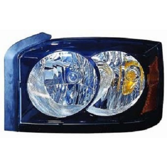CarLights360: For 2006 2007 DODGE DAKOTA Headlight Assembly w/ Bulbs Black Housing-CAPA Certified (CLX-M1-333-1112L-AC2-CL360A1-PARENT1)