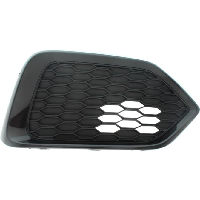 For Honda Civic Fog Light Cover 2017 2018 | Grille Bezel | Bumper Side Garnish | w/o Adaptive Cruise Control | EX/EX-L/LX Model | Hatchback | Black (CLX-M0-USA-RH10860002-CL360A70-PARENT1)