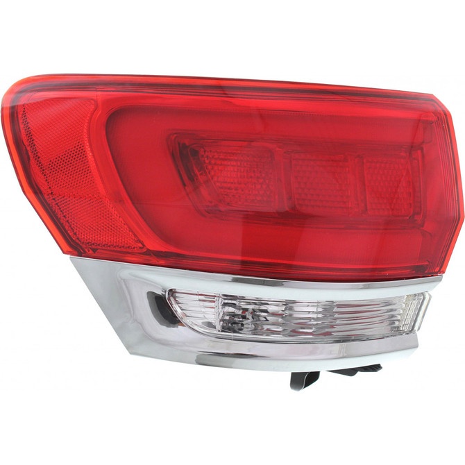 For Jeep Grand Cherokee / Laredo / Limited / Overland / Summit Tail Light Assembly Outer 2014-2020 Chrome Type 1 CAPA (CLX-M0-333-1965L-AS-CL360A55-PARENT1)