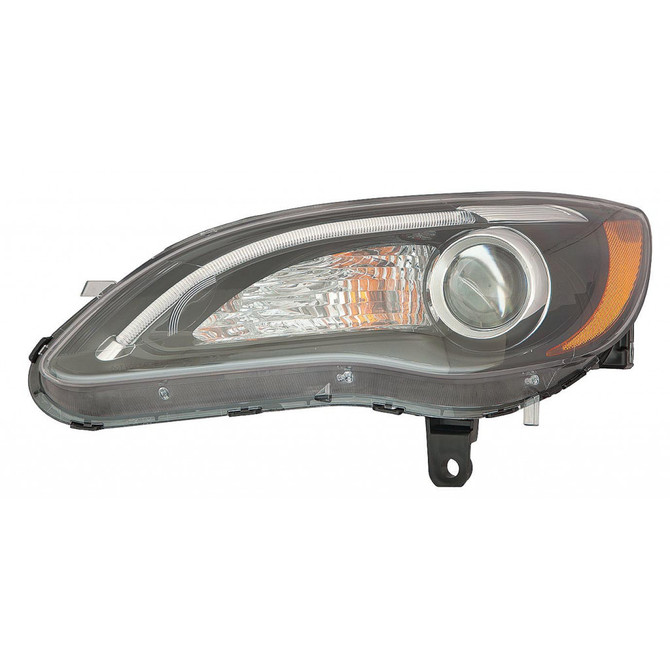 For Chrysler 200 Convertible / S Model Headlight Assembly 2011-2014 Black Bezel CAPA Certified (CLX-M0-333-1192L-ACD2-CL360A56-PARENT1)