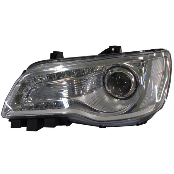 For Chrysler 300 Headlight Assembly 2015 2016 2017 Halogen Chrome Bezel (CLX-M0-333-1193L-ASC1-CL360A55-PARENT1)