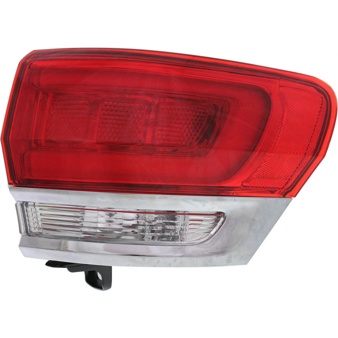 For Jeep Grand Cherokee Outer Tail Light Assembly 2014 15 16 17 2018 CAPA | w/ Chrome Trim (CLX-M0-USA-REPJ730150Q-CL360A70-PARENT1)