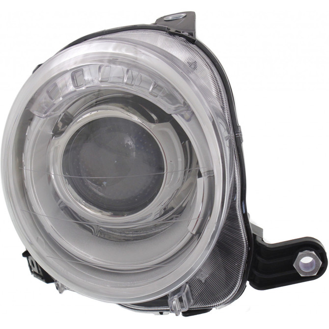 CarLights360: For 2012 2018 Fiat 500 Headlight Assembly DOT Certified w/o Black Trim w/ Bulbs (CLX-M0-20-9376-00-1-CL360A1-PARENT1)